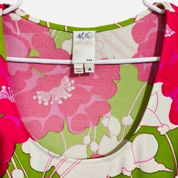 Ali Ro Women’s Vibrant Multicolor Floral Sleeveless Slip Mini Dress - Picture 4 of 4